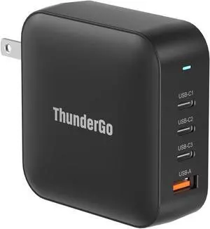 240W GaN Charger, 4-Port USB C Fast Charging Station with 140W Max PD 3.1 Port, Compact Travel Wall Adapter for MacBook Pro/Air M3/M2/M1, Laptops, iPhone 15/14, Galaxy S24/S23, iPad, Steam Deck by DT