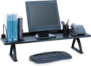 3603BL Wood Desk Riser, Optimize Supplies and Monitor Heights, Organize Tables, 8.25 Inch Black by DT