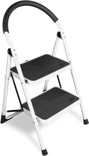 2 Step Ladder, Folding Lightweight Stool with Wide Anti-Slip Pedal for Home, Office, Kitchen and Garage, Service Height 18.5 inch, 400 lbs Capacity by DT