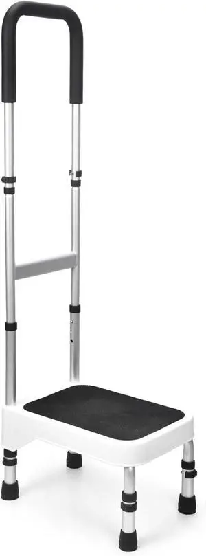 Step Stool with Handle for Elderly, Anum Stools Adults, Bed, Adjustable and Legs, 275LBS Weight Capacity, 503A by DT