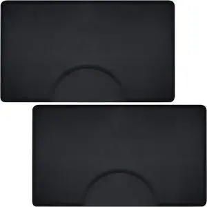 3 ft. x 5 Salon & Barber Shop Chair Anti-Fatigue Floor Mat - Black Rectangle 1/2 in. Thick 2 Pack by DT