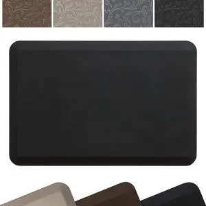 New Life by  Professional Grade Anti-Fatigue Kitchen & Office Comfort Mat, 24x36, Midnight ¾ Bio-Foam Mat with Non-Slip Bottom for Health Wellness by DT