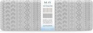 kitchen mats for floor anti fatigue, 3/4" Thick 100%PU memory foam mat, padded Cushion Kitchen Sink Rug Waterproof Non-slip Well-made - Large Runner 20" x 60", Grey Boho by DT