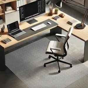 Chair Mat for Carpet 60"x 48" Large Carpeted Floors, Office Protector Floor on Low Pile Carpets Easy Glide Rolling Plastic Desk Computer Home by DT