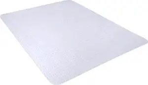 Office Chair Mat for Carpeted Floors, 60" X 48" Transparent Desk Low Pile Carpets, Plastic Floor on Carpet Work, Home, Gaming, Easy Glide (Rectangle) by DT