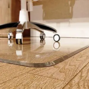 Bled Edge Office Chair Mat for Carpet or Hardwood Floor 36" x 48" Clear Mats a Smooth Glide and Easy Roll On/Off, Heavy Duty Non-Slip Ultimate Desk by DT