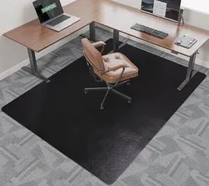 Office Chair Mat for Carpet,  46" x 60" Large Carpeted Floors, Non-Slip Carpet Protector with Spikes, Heavy-Duty Under Desk Floor Home Use (Black) by DT
