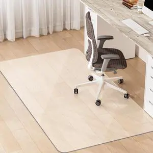 Office Chair Mat for Hardwood Floor, 72" x 46" Clear Floor Mat, 0.08" Thick Slip Resistant Heavy Duty Protector Mats Rolling Chairs, Computer & Desk Mat-Easy to Clean by DT