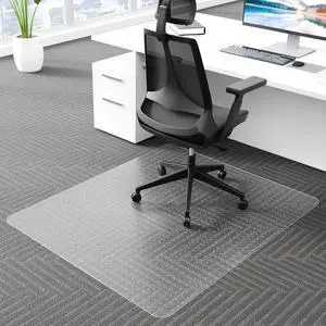 Office Chair Mat for Low Pile Carpet, 40" x 48" Clear Computer Desk Home & Offices, Easy Glide Plastic Floor On Carpet by DT
