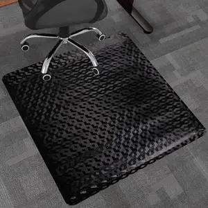 Large Chair Mat for Carpets Heavy-Duty Desk Office, Studio & Pet Areas Non-Slip Floor with Grip Spikes Smooth Glide Surface Easy Clean Extra Thick Carpet Protector (Black 36" x 48") by DT