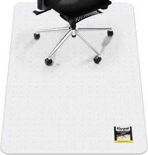 Office Chair Mat for Carpet, 32x49 Clear Heavy Duty Computer Mat, Under Desk Protector Carpeted Floors Easy Movement,Ship Flat by DT