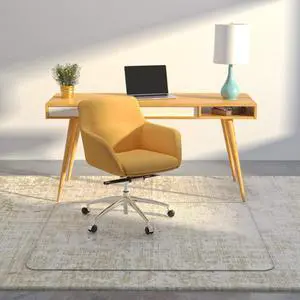 Glass Office Chair Mat  45 x 53 Desk with Ultra-Clear Safety Glass/Creates Smooth, Easy Glide/Protects Against Carpet Imprints/Perfect for Home and Spaces (noso) by DT