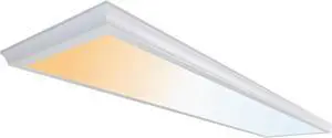 Framed 1x4 ft LED Light Panel - CCT Switchable Surface Mount with Integrated Frame for Kitchen, Home & Office TRIAC Dimmable, 5 Adjustable Color Temperature (White, 1 Pack) by DT