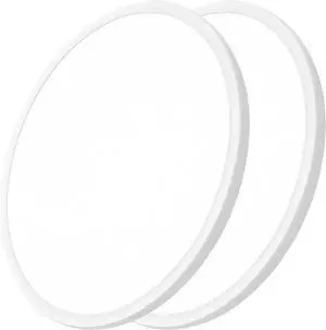 20 Inch LED Flush Mount Ceiling Light, 40W, 4350LM, Selectable 3000K/4000K/6000K CCT, White Round Flat Panel Light Fits Hallway, Kitchen, Bedroom, Laundry Room by DT