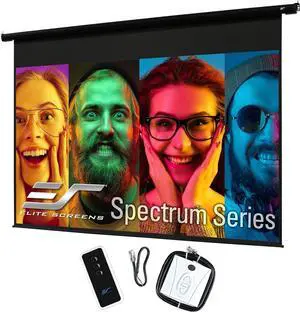 84" Spectrum Electric Motorized Projector Screen with Multi Aspect Ratio Function Diag 16:9 to 80-inch 2.35:1, Home Theater 8K/4K Ultra HD Ready Projection by DT