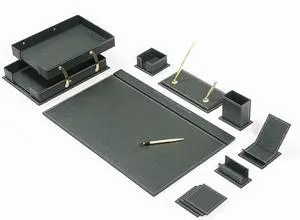 Bonded Set - Desk Accessories Leather Organizer Office Home Supplies by DT