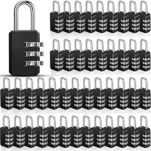 50 Pack 3 Digit Combination Lock Small Combo Locks Waterproof Luggage Number Padlock for Backpack Suitcases Traveling Toolbox School Gym Employee Locker