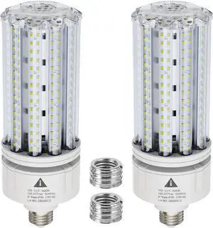 LED Corn Light Bulb 100W Super Bright 15000lm 5000k E26 /E39 Led Corn Bulb, 1000W Equivalent CFL Metal Halogen HID Led Bulb for Outdoor Indoor Area Garage Basement Warehouse (2-Pack)