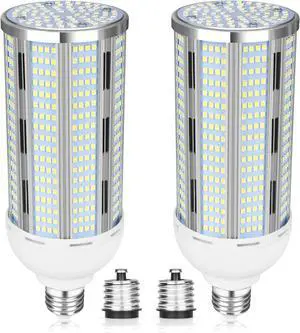 100W LED Corn Bulb 2 Pack, 12000 Lumens Super Bright Light, 5000K Daylight White LED Corn Light Bulb, E26/E39 Mogul Base LED Bulb for Outdoor Indoor Garage Warehouse Factory Workshop