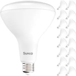 Sunco 16 Pack BR40 LED Light Bulbs, Indoor Flood Lights, Recessed Can Light Bulb, 1400 LM, 17W (100W Equivalent), 6000K Daylight Deluxe, Dimmable, E26 Base, for Home, Bedroom, Kitchen UL