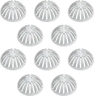 FS-DS Heavy Duty Aluminum Dome Sink Drain Strainer Floor Drain Cover for Kitchen, Restaurant, Bar, Buffet or Food Service. 5-1/4" Diameter x 2-1/4"H (10 pcs)