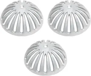FS-DS Heavy Duty Aluminum Dome Sink Drain Strainer Floor Drain Cover for Kitchen, Restaurant, Bar, Buffet or Food Service. 5-1/4" Diameter x 2-1/4"H (3 pcs)