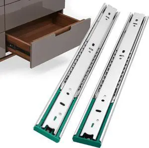 10 Pairs Soft Close Drawer Slides 22 Inch Heavy Duty Side Mount Dresser Cabinet Rails Metal Ball Bearing and Full Extension Kitchen Cabinet Drawer Runners 100 LB Capacity