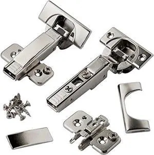 otion 8 Pack 110 Degree Soft Close Hinges Self-Closing Frameless Hinges with Mounting Plates and Hinge Guard Plates