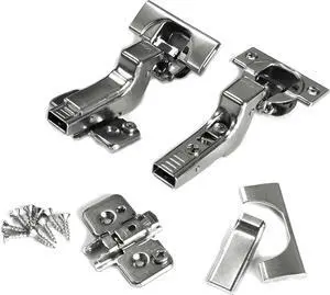 Clip top OTION Soft Close Hinges, 110 Degree, Self Closing, Frameless, with Mounting Plates and Hinge Cover Plates (Inset - 8 Pack (4 Pair))