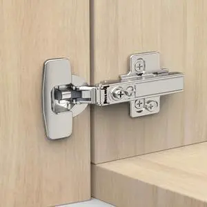 20 Pack Frameless Full Overlay Soft Close Concealed European Hinges, Self Closing Satin Nickel, 105 ° Open Angle 4D Adjustment, Speed Control, Clip On, Stainless Steel for Cabinet Door