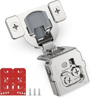 50 Pack 1-1/2" Overlay 3D Soft Close Concealed Hinge for Face Frame Door, Self Closing Hinges, 105° Smooth Slow Close Quite, Hidden Stainless Steel Hinge for Kitchen Cabinet Door, Satin Nickel