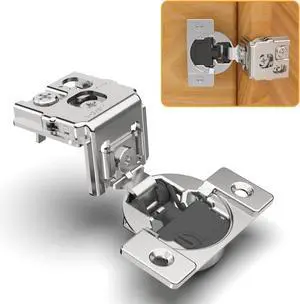 50 Pack 1-3/8" Overlay 4D Soft Close Concealed Hinges for Face Frame Door, Adjustable Closing Speed, Smooth Slow Self Close Hinges, Satin Nickel, 105° Open Angle Stainless Steel Cabinet Hinges