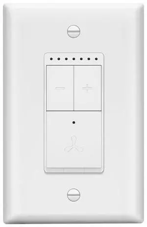 Smart Fan Switch, Wi-Fi 4-Speed Fan Control Switch, Single Pole Only, 2.4GHz WiFi Remote Control Ceiling Fan Switch, Neutral Wire Required, 120V, 1.5A Motor, LED Indicator Speed, White