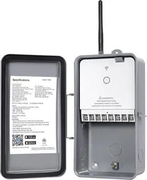 Pool Timer, WiFi Smart Pool Pump Timer, 120, 240, 277 VAC, 40 AMP, Outdoor Heavy Duty Metal Casing Pool Control, Wireless Electric Switch Box for Pumps, Water Heater, Spa, Light