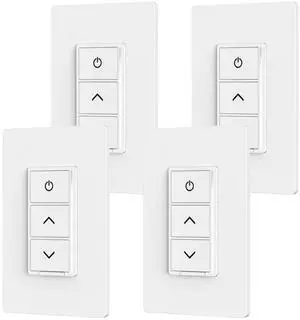 Sunco 4 Pack Smart Dimmer Switch, Double Rocker Wall Light Switch, WiFi Compatible with Tuya, Smart Life,  Smart App, 120V, Compatible with Alexa and Google Assistant