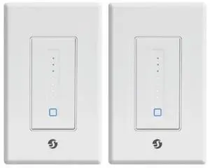 Plus Wall Dimmer UL | WiFi Smart Wall Dimmer Switch | Home Automation | Bluetooth Gateway | Compatible with Alexa, Home Assistant & Google | No Hub Required | Dimmable Lights (2 Pack)