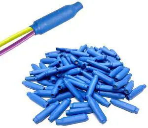 Low Voltage Wire Connectors - B Connectors Silicone Filled Wet B Gel Telephone Alarm Wire Crimp Bean Type Splice for Low Voltage Application, Blue (1000Pcs)