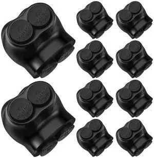 10 Pcs Insulated Multi Cable Connectors 2 Port Single Entry Splice Electrical Power Connector Black Interconnect Terminals Pre Filled (2-14 AWG Wire Range)