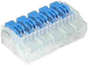 Ideal Electrical in-Sure Lever Wire Connector,12 AWG, 5-Port(30-10L25), Box of 75Compact Releasable Connectors for Solid and Stranded Wire