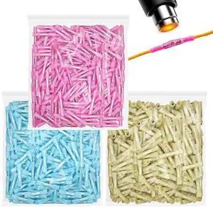 1500 PCS Heat Shrink Butt Connectors, 16-14 AWG 22-16 AWG 12-10 AWG Waterproof Electrical Insulated Crimp Wire Splice for Boats, Cable, Wiring, Automotive, Home