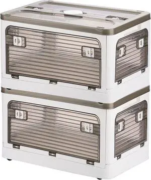 Collapsible Storage Bins with Lids, Closet Organizers, Dorm Room Essentials, Folding Storage Box