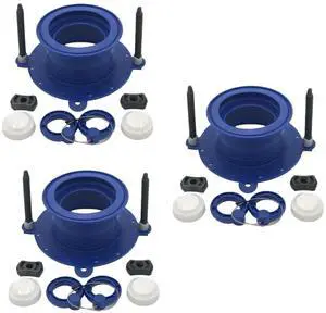 Toilet Wax Ring Replacement kit | Toilet Flange Repair kit Replaces Wax Ring for Toilet, Toilet Bolt caps, Deep Toilet Seal as Toilet Flange Extender. Better Than Wax Toilet Seal for Perfect Seal (3)