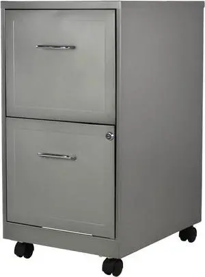 2-Drawer Mobile File Cabinet, Gray- (LLR16873)