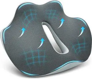 X-Large Car Seat Cushion for Long Drives  Ergonomic Memory Foam Seat Cushion for Back, Hip & Tailbone Pain Relief  Non-Slip Booster Pad for Short Drivers, Truck, Office Chair, Washable Cover