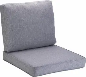 Outdoor Seat/Back Chair Cushion Tufted Pillow, Indoor Deep Seat Chair Cushion Set 22"x22"