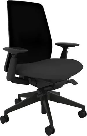 Soji Office Chair with Ergonomic Adjustments and Lumbar Support, Flexible Mesh Back (Carbon) Soji Office Chair with Ergonomic Adjustments and Lumbar Support, Flexible Mesh Back (Carbon)