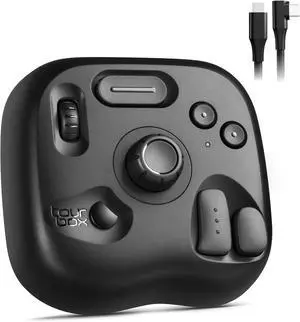 TourBox Lite - Editing Keyboard Compact, Artists Go-to Drawing Macro Keypad, Works with Clip Studio Paint & More, Creative Controller with Custom Software, Streamline All Workflows - Wired (Unit Only)