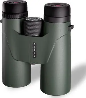 Binoculars for Adults High Powered, 12x42 HD Super Bright BAK4 Prism Waterproof Binoculars with Low Light Vision for Bird Watching Hiking Hunting Outdoor Travel Road Trip Stargazing Cruise (Green)