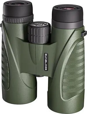 12x42 Binoculars for Adults, High Powered, BAK4 Prism, Waterproof Binoculars, Lightweight Binocular for Bird Watching, Hunting, Travel, Stargazing Cruise (Green)