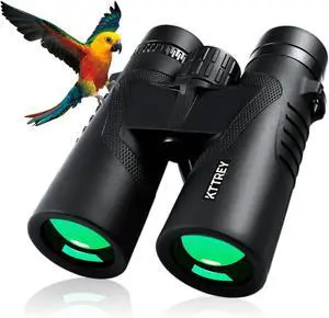 10x42 High Powered Binoculars for Adults,  Compact Waterproof Binoculars with Clear Low Light Vision for Bird Watching, Hunting, Cruise, Stargazing and Travel, Includes Carrying Bag and Strap